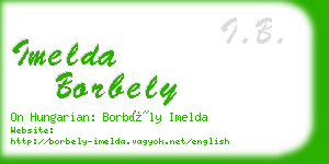 imelda borbely business card